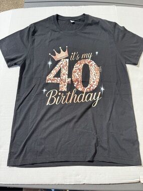 It’s My 40th. Large. New black T-shirt